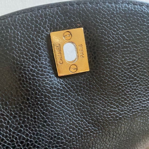 AUTHENTIC CHANEL SMALL VINTAGE BLACK CAVIAR BACKPACK WITH DUST BAG - Picture 8 of 9